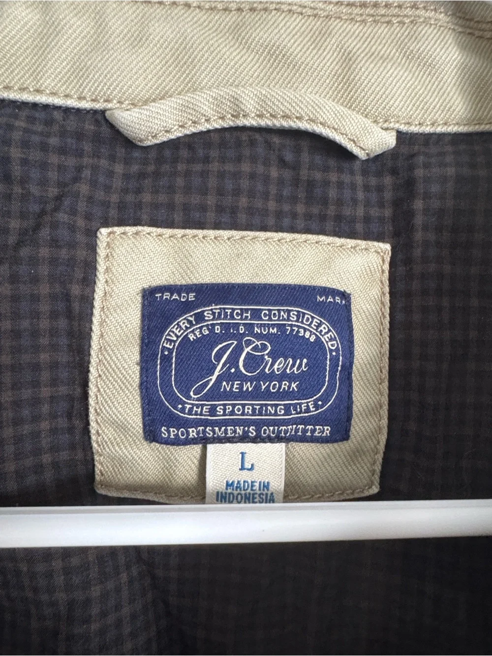 J Crew Beige Zip-Up Harrington Jacket